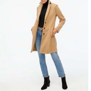 Like New- J.Crew Factory Women's Boiled Wool-Blend Topcoat